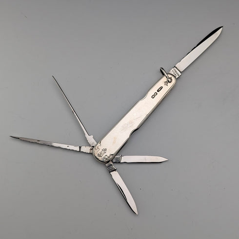 1958 年英國復古純銀手柄多功能工具 George Ibberson
